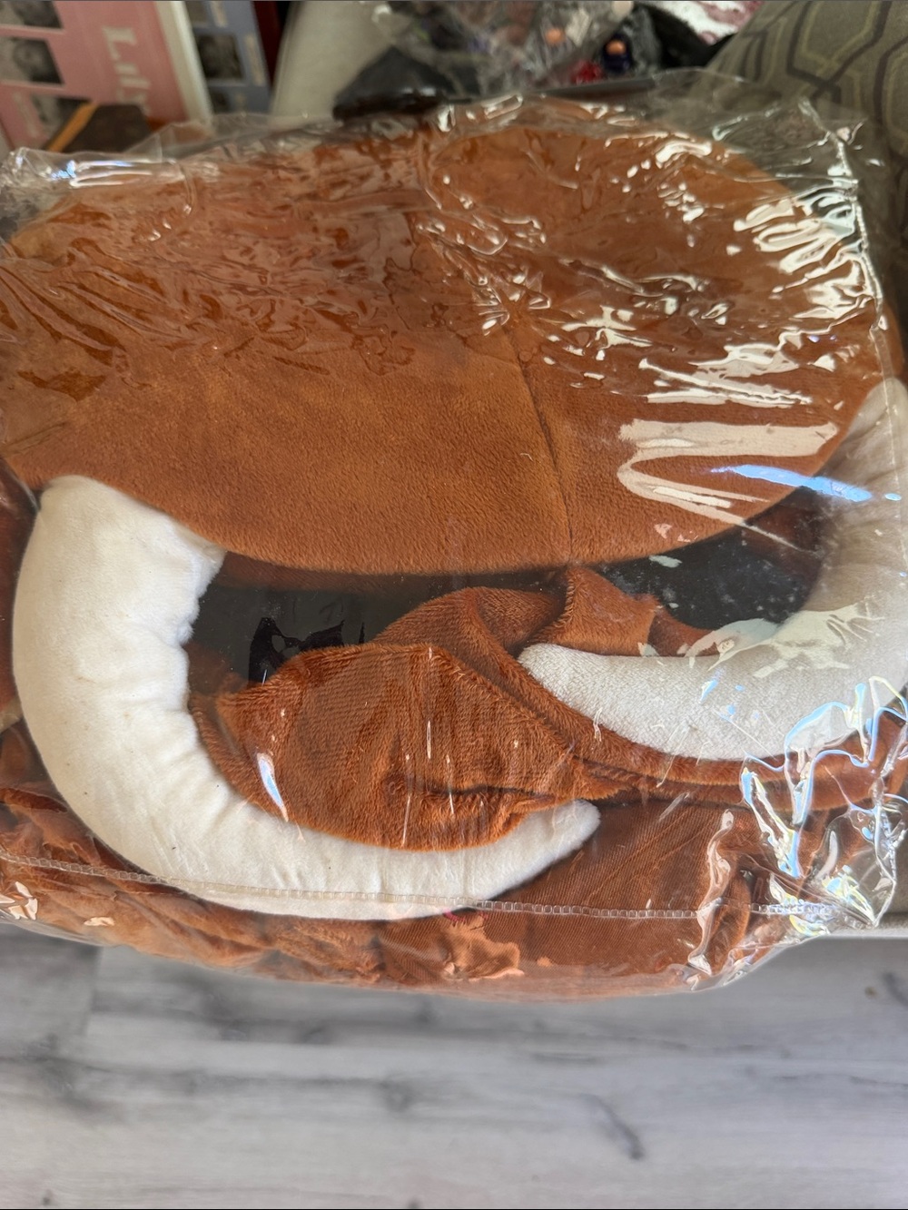 Kids Brown Crab Costume Plush Hoodie - Unbranded